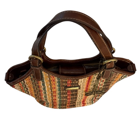 Strada Basket Weave Leather Tote Bag - Picture 5 of 14